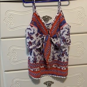 Spaghetti Strapped Pattern Tank